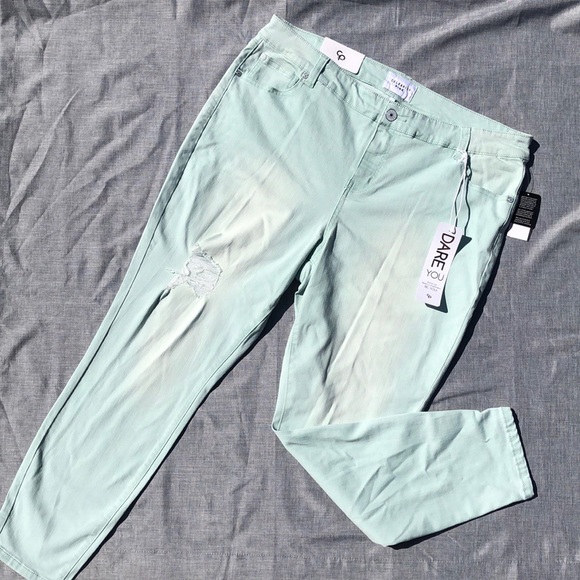 Only Size 20 Left Celebrity Pink Mint Skinny Jeans - Picture 3 of 6